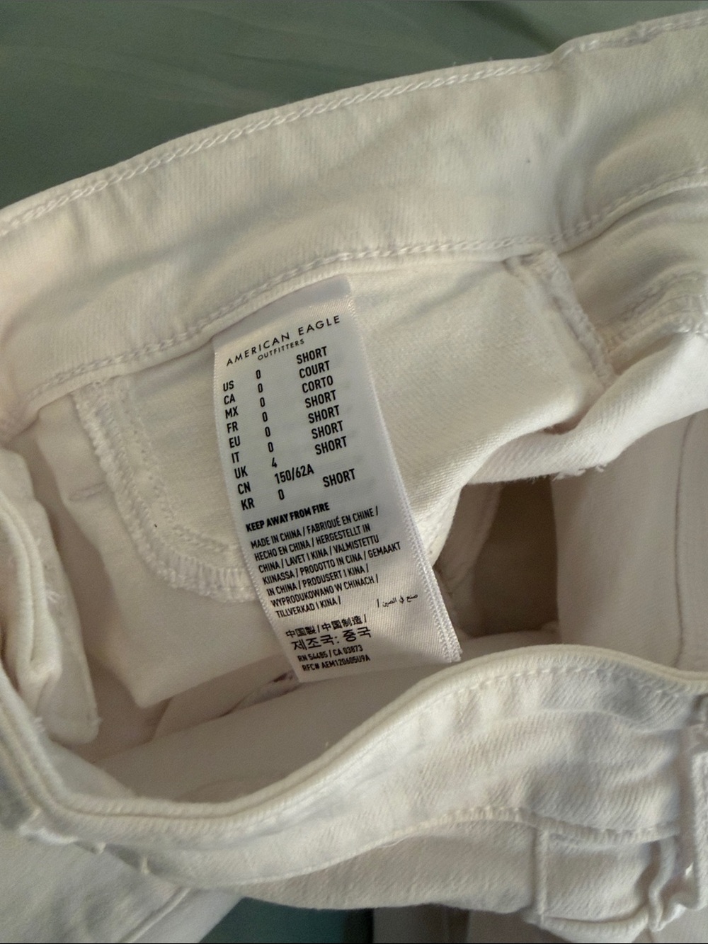 American Eagle Outfitters White Women’s Skinny Jeans W14 size 0 - Picture 3 of 7